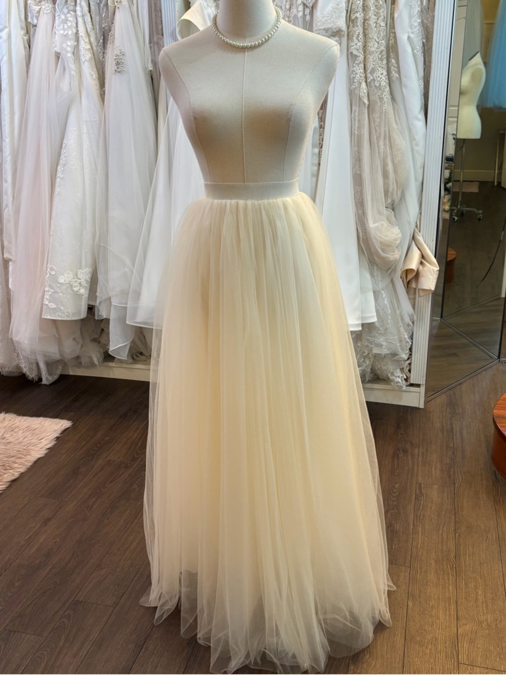 Ivory Tulle Maxi Skirt